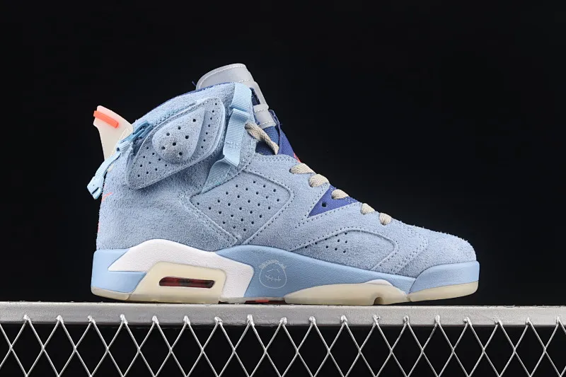 All categories Air Jordan Jordan series basketball shoes Air Jordan 6 Travis Scott x Air Jordan 6 "Cerulean" AJ6 Joe 6 joint sky blue DH0690-400